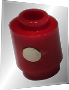 RED 1x1 Round magnet (1 Pcs.)